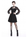 Black Gothic Punk Harness Short Dress