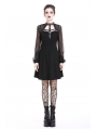 Black Gothic Punk Harness Short Dress