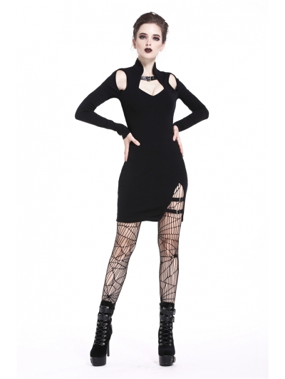 Black Sexy Gothic Short Nightclub Dress