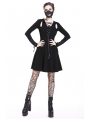 Black Gothic Punk Hooded Short Street Dress