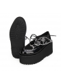 Black Gothic Bat Style Platform Shoes for Women