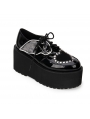 Black Gothic Bat Style Platform Shoes for Women