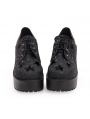 Black Gothic Star Platform Shoes for Women