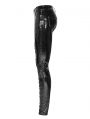 Black Gothic Punk Pressure Latex Trousers for Women