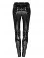 Black Gothic Punk Pressure Latex Trousers for Women