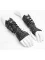 Black Gothic Punk Metal Gloves for Men