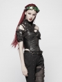 Black Gothic Punk Corset Tank Top for Women