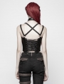 Black Gothic Punk Corset Tank Top for Women