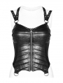 Black Gothic Punk Corset Tank Top for Women