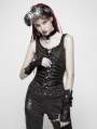 Black Gothic Punk PU Girdle for Women