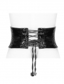 Black Gothic Punk PU Girdle for Women