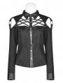 Black Sexy Gothic Punk Hollow Out Shirt for Women