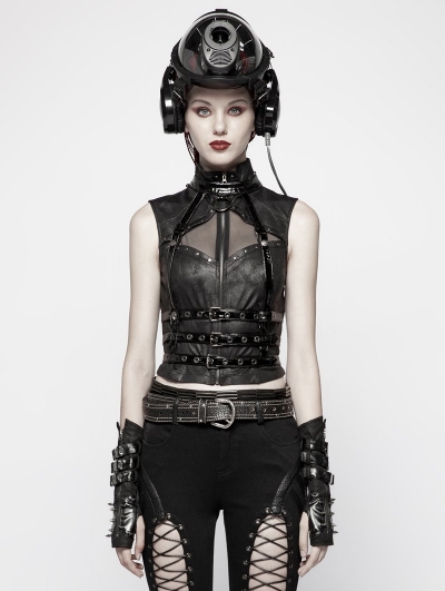 Black Gothic Punk Spine Shaped Harness