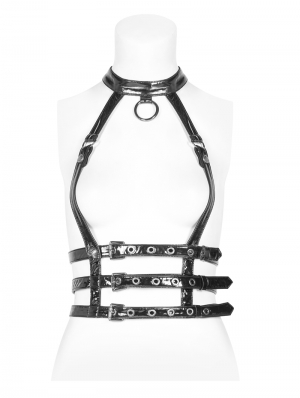 Black Gothic Punk Spine Shaped Harness