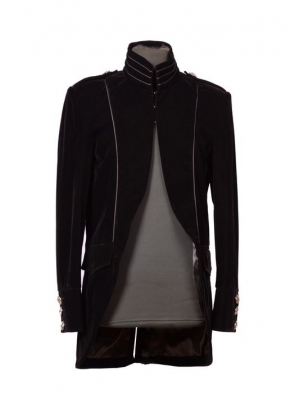 Black Long Sleeves Mens Gothic Coat