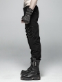 Black Gothic Punk Heavy Metal Trousers for Men
