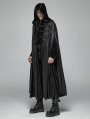 Black Gothic Retro Mystic Hooded Cloak for Men