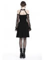Elegant Black Gothic Lace Off-the-Shoulder Party Dress