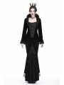 Black Gothic Velvet Long Fishtail skirt