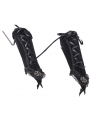 Black Gothic Velvet Lace-up Gloves