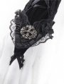 Black Gothic Velvet Lace-up Gloves