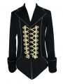 Black Vintage Gothic Stage Performance Party Tail Coat for Men