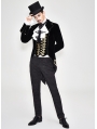 Black Vintage Gothic Stage Performance Party Tail Coat for Men