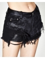Do Old Gothic Punk Jeans Shorts for Women 