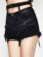 Do Old Gothic Punk Jeans Shorts for Women 