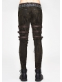 Gothic Steampunk Buckle Belt Pants for Men