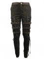 Gothic Steampunk Buckle Belt Pants for Men