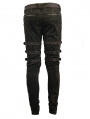 Gothic Steampunk Buckle Belt Pants for Men