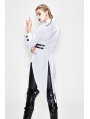 White Street Gothic Punk Irregular Blouse for Women