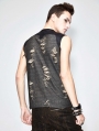 Gothic Hole Sleeveless T-Shirt for Men