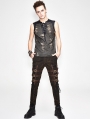 Gothic Hole Sleeveless T-Shirt for Men