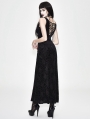 Black and Purple Sexy Gothic Lace Maxi Formal Dress