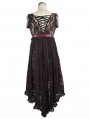 Red Romantic Sexy Gothic Lace Dress Top for Women