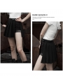Black Street Fashion Gothic Punk Pleated Plaid Mini Skirt