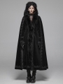 Black Gothic Vintage Morticia Addams Winter Warm Long Coat for Women
