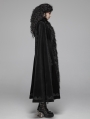 Black Gothic Vintage Morticia Addams Winter Warm Long Coat for Women