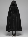 Black Gothic Vintage Morticia Addams Winter Warm Long Coat for Women