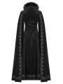 Black Gothic Vintage Morticia Addams Winter Warm Long Coat for Women