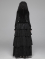 Black Vintage Gothic Velvet Long Sleeve Blouse for Women