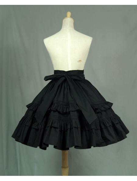 Black Bow Classic Sweet Lolita Skirt - Devilnight.co.uk