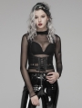 Black Gothic Punk PU Harness for Women