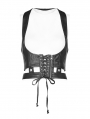 Black Gothic Punk PU Harness for Women