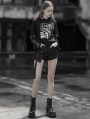 Black Street Fashion Gothic Punk Shorts with Detachable Pocket