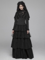 Black Vintage Gothic Lace Long Sleeve Shirt for Women