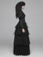 Black Vintage Gothic Lace Long Sleeve Shirt for Women