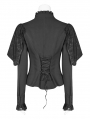 Black Vintage Gothic Lace Long Sleeve Shirt for Women